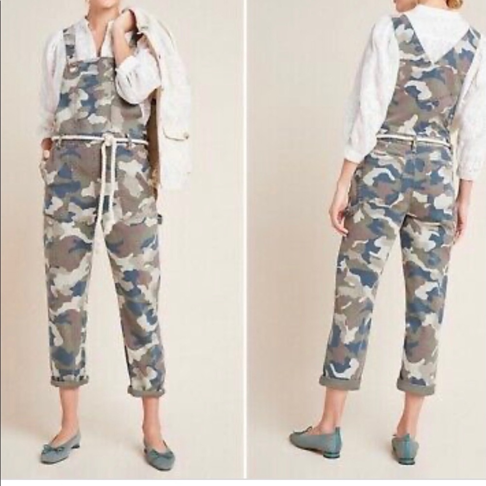 NWT Anthropologie Camo overalls